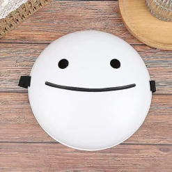 Cosplay Halloweenmasker Drømmemasker Tegneserie Anime Hvid Smilmasker Hjelm