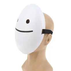 Cosplay Halloweenmasker Drømmemasker Tegneserie Anime Hvid Smilmasker Hjelm