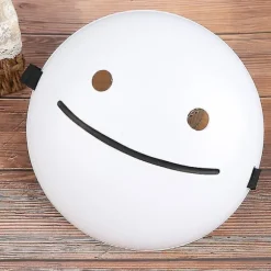 Cosplay Halloweenmasker Drømmemasker Tegneserie Anime Hvid Smilmasker Hjelm