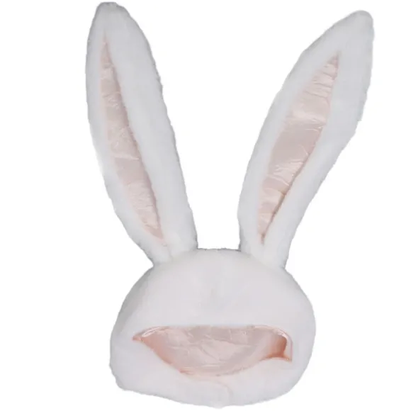 Cosplay Kaninhat Fester Cosplay Hvid Plys Hætte Sjov Kaninørehat til Kvinder Mænd