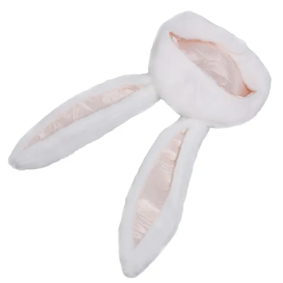 Cosplay Kaninhat Fester Cosplay Hvid Plys Hætte Sjov Kaninørehat til Kvinder Mænd