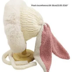Cosplay Lange Ører Vinterhue Kanin Huer Nytår Vinterfest Halloween Påske Varm Fluffy Kaninører lys kaffe