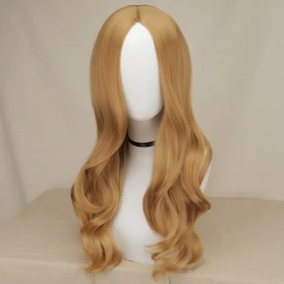 Cosplay paryk AI dukkerobotter Megan langt hår kostume rekvisitter 60cm