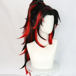Cosplay Paryk Demon Slayer Kimetsu No Yaiba Tsugikuni Yoriichi Sort Rød