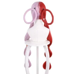 Cosplay Paryk Halv Rød og Lilla Hovedbeklædning Shanks Datter Parykker Kvinde Pige Anime Kostume Tilbehør