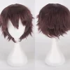 Cosplay Paryk, Kort Lige Drengefrisure, Tegneserie Anime Fest, til Mænd og Kvinder (Mørkebrun)