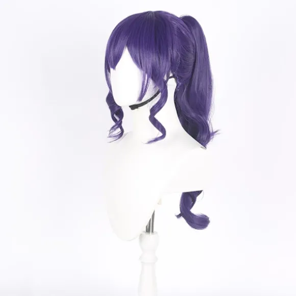 Cosplay paryk lilla paryk høj hestehale