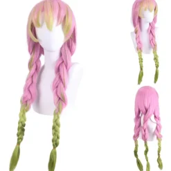 Cosplay parykker Anime Kanroji Mitsuri kostumehår synth