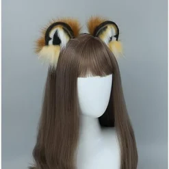 Cosplay Ræv Ulv Bjørn Hamster Tiger Abe Kat Hund Ører Pandebånd Hårbånd Hårklemmer Halloween Kostume Fest Hovedbeklædning Hovedbeklædning Hår Tilbehør | Fyndiq