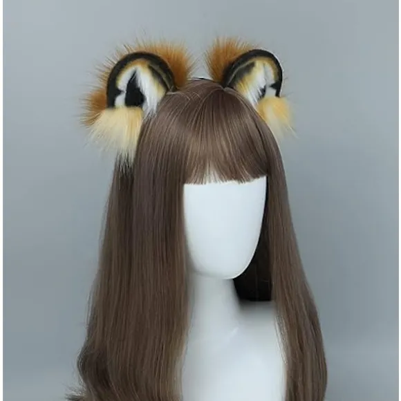 Cosplay Ræv Ulv Bjørn Hamster Tiger Abe Kat Hund Ører Pandebånd Hårbånd Hårklemmer Halloween Kostume Fest Hovedbeklædning Hovedbeklædning Hår Tilbehør | Fyndiq