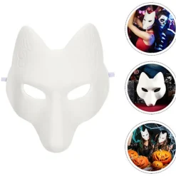 Cosplay tilbehør Diy dyremasker rævemasker ulvemasker dramamasker ubehandlede masker