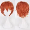 Cosplay-paryk, kort lige drenge-stil, tegneserie-anime-fest, til mænd og kvinder (orange), CJY