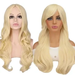 Cosplay-parykker med pandehår til Barbie-filmdragt