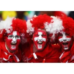 Country Parykker 2022 VM i Fodbold Fanartikler Qatar VM Paryk