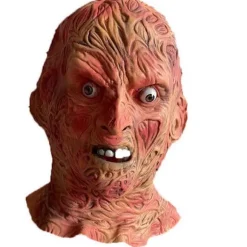 Courte Section Officiel Voksen Kostume, One Size Vinyl Maske - Nightclaws Freddy Kostume