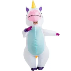 Creations Oppustelig Enhjørning Kostume Helkrops Enhjørning Luftblæst Deluxe Halloween Kostume - Voksen Størrelse 150-190 cm