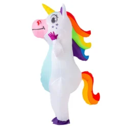 Creations Oppustelig Enhjørning Kostume Helkrops Enhjørning Luftblæst Deluxe Halloween Kostume - Voksen Størrelse 150-190 cm