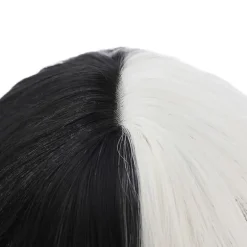 Cruella De Vil Paryk Dame Cosplay Krøllet Hår Kort Bølget Paryk
