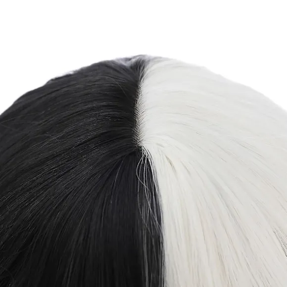 Cruella De Vil Tegneserie Tema Parykker Cosplay Karnevaler Fest Kort Bølget Krøllet Kunstigt Hår