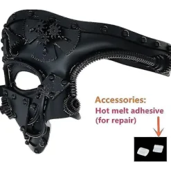 Cyberpunk maske Steampunk Metal Cyborg Venetian Maske, Maskerade Maske til Halloween Dekoration Kostume