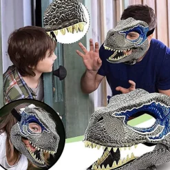 3D Dinosaur Maske Rolle Spil Hovedbeklædning Jurassic World Raptor Gaver