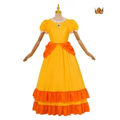 Daisy Cosplay Kjole Rosalina Kostume Halloween Karneval Cosplay Prinsessekjole med Krone Fødselsdagsfest Scene Tøj med Hovedbeklædning M Daisy_yux M Daisy | Fyndiq