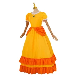 Daisy Cosplay Kjole Rosalina Kostume Halloween Karneval Cosplay Prinsessekjole med Krone Fødselsdagsfest Scene Tøj med Hovedbeklædning M Daisy_yux M Daisy | Fyndiq