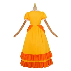 Daisy Cosplay Kjole Rosalina Kostume Halloween Karneval Cosplay Prinsessekjole med Krone Fødselsdagsfest Scene Tøj med Hovedbeklædning M Daisy_yux M Daisy | Fyndiq