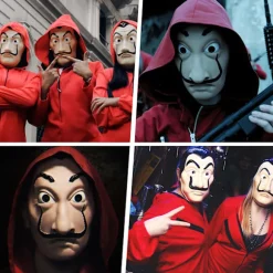 Dali Cosplay Paper Money House | Fin kjole til voksne | Halloween | Karneval | Indbrudstyv kostume temafest | Tyv | Røve Children M