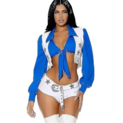 Dallas Cow Girl Cheerleader Kostume High Cheerleading Fancy M