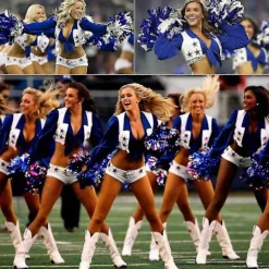 Dallas Cowboys Cowgirls Cheerleader Kostume til Kvinder Voksne Fodbold Sexy Star Team Cheer Fancy Dress 2XL