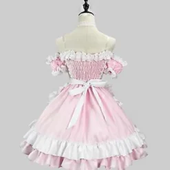 Dame Blonde Lag Maid Kjoler Sød Lolita Kjole Viktoriansk Ærmeløs Halloween Cosplay Kostumer (L)