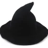 Dame Halloween Heks Hat Uld Strikket Hue Til Fest Maskerade Cosplay Kostume Tilbehør