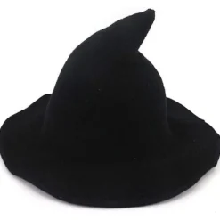 Dame Halloween Heks Hat Uld Strikket Hue Til Fest Maskerade Cosplay Kostume Tilbehør