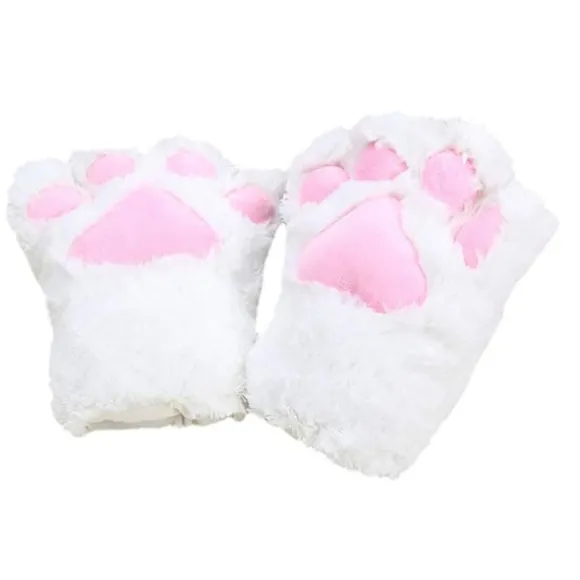Dame Piger Halloween Cosplay Dyrepote Handsker Plys Sød Panda Pote Handsker Plys Varme Vinterhandsker