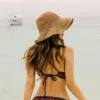Dame Solhat Sommer Strandhat Dame Foldbar