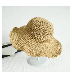 Dame Solhat Sommer Strandhat Dame Foldbar
