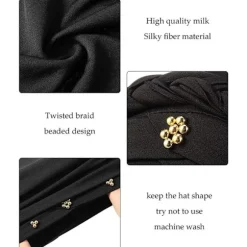 Dame Turban Hue Perle Tørklæde GUL yellow