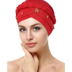 Dame Turban Hue Perle Tørklæde GUL yellow