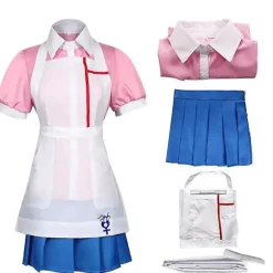 Danganronpa Mikan Tsumiki Anime Uniform Kvinde Kjole Cosplay Kostume Tøj A1
