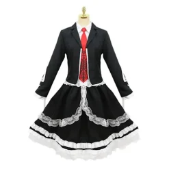 Dangaronpa Celestia Ludenberg Cosplay Dangaronpa Kostume Skoleuniform Dame Halloween Komplet Sæt Gotisk Lolita Kostumefest XL XL A1