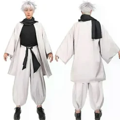 DAZCOS Satoru Cosplay Haori Kimono Jakke Mænd med Tørklæde Satoru Kostume Voksen Outfits Japan Kimono Comic-Con Karnevalstøj - WELLNGS