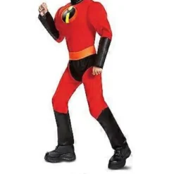De Utrolige 2 Kostume Bob Parr Cosplay Jumpsuit Voksen Mænd Mr. Incredible Bodysuit Maske Sæt Halloween Kostume Fancy Udklædning -NMAOV( 190)