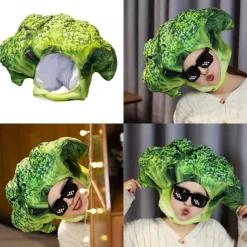 Dejlig Broccoli Hat Plys Hat Familiesammenkomst Rollespil Kostume Hovedbeklædning Hat