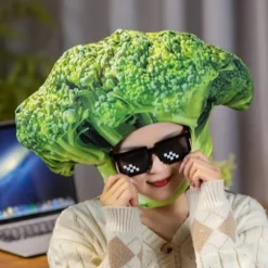 Dejlig Broccoli Hat Plys Hat Familiesammenkomst Rollespil Kostume Hovedbeklædning Hat