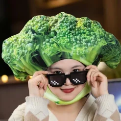 Dejlig Broccoli Hat Plys Hat Familiesammenkomst Rollespil Kostume Hovedbeklædning Hat
