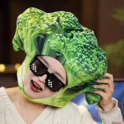 Dejlig Broccoli Hat Plys Hat Familiesammenkomst Rollespil Kostume Hovedbeklædning Hat