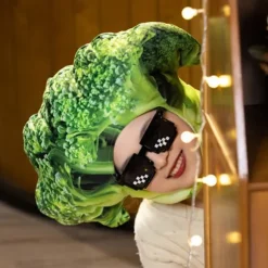 Dejlig Broccoli Hat Plys Hat Familiesammenkomst Rollespil Kostume Hovedbeklædning Hat
