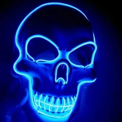 Dekorativ Halloween LED-maske LED-skeletmaske lyser op til Halloween