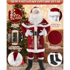 9-delt julemandskostume, julekostume - 6XL